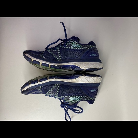 Asics Gel-Nimbus 20 Running Shoes US Women’s 7.5 Blue/Green T850N - Picture 5 of 11